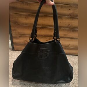 Tory Burch Hobo Pebbled Leatherette Black